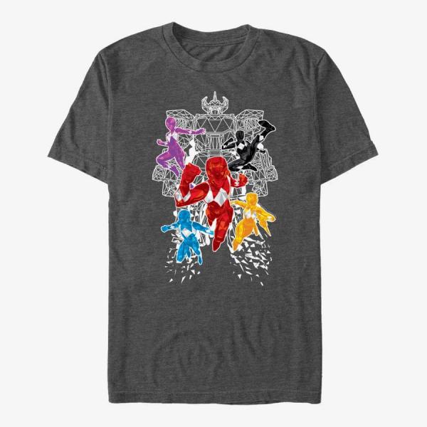 Queens Hasbro Vault Power Rangers - Polygon Group Unisex T-Shirt Dark Heather Grey
