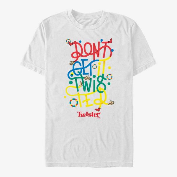 Queens Hasbro Vault Twister - Twisted Text Stack Unisex T-Shirt White