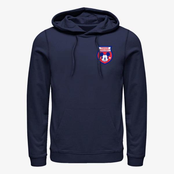 Queens Disney Classics Mickey Classic - France Badge Unisex Hoodie Navy Blue