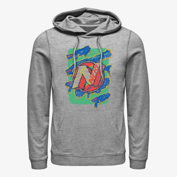 Mikina Merch Hasbro Vault Nerf - Nerf Scribble Unisex Hoodie Heather Grey S