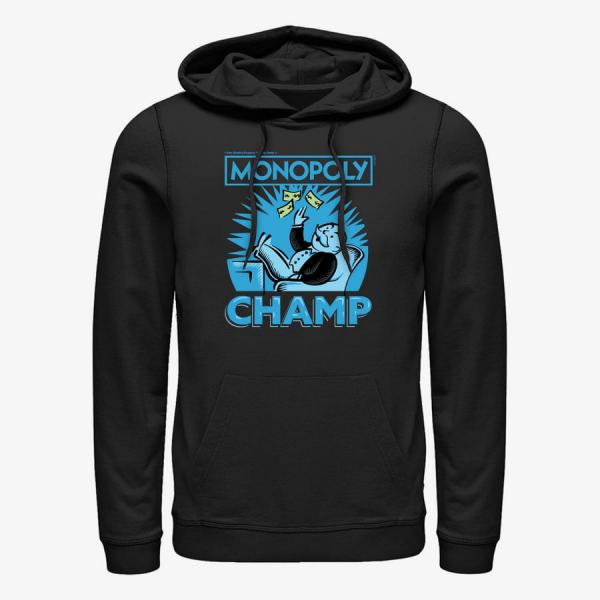 Mikina Merch Hasbro Monopoly - Monopoly Champ Unisex Hoodie Black XXL