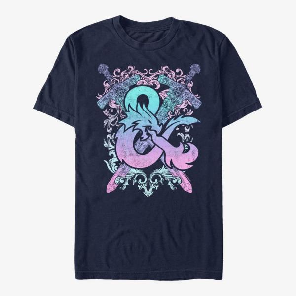 Tričko Merch Dungeons & Dragons - Pastel Playable Unisex T-Shirt Navy Blue M