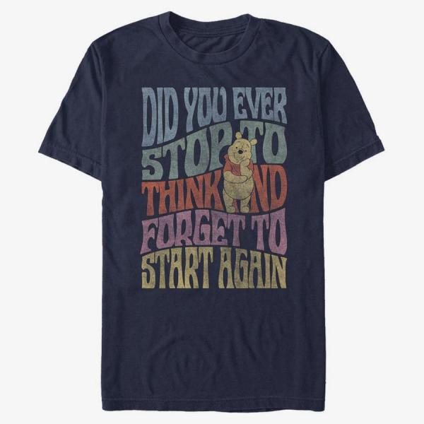 Tričko Merch Disney Classics Winnie The Pooh - DID YOU EVER Unisex T-Shirt Navy Blue S
