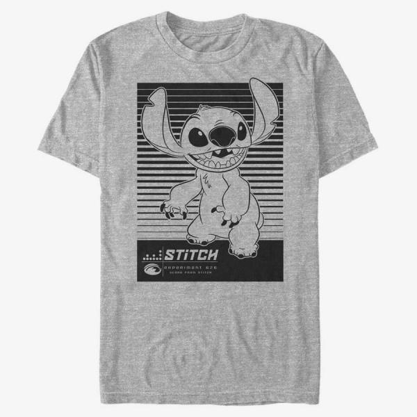 Tričko Merch Disney Classics Lilo & Stitch - Stitch Liner Unisex T-Shirt Heather Grey XXXL