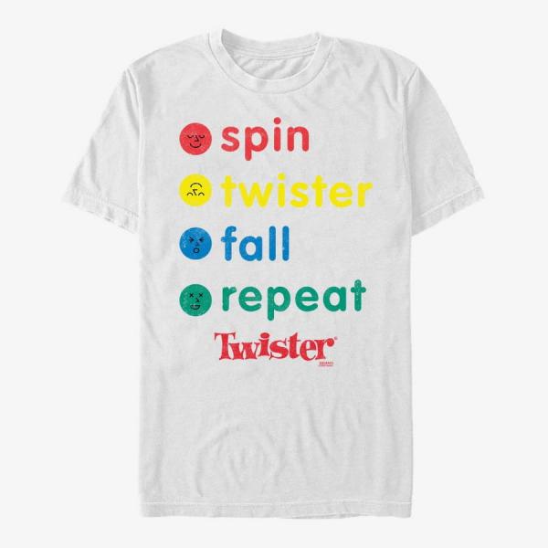 Queens Hasbro Vault Twister - Spin Text Stack Unisex T-Shirt White