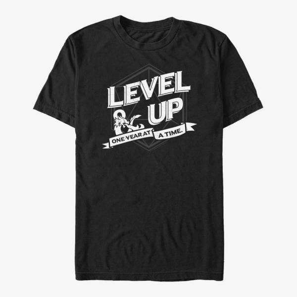 Queens Dungeons & Dragons - LevelUp DND Unisex T-Shirt Black