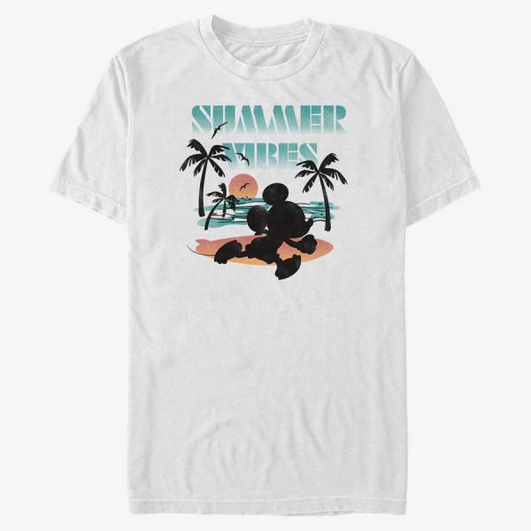 Queens Disney Classics Mickey Mouse - SUMMER VIBES MICKEY Unisex T-Shirt White
