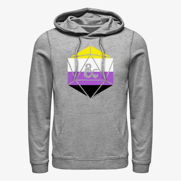 Mikina Merch Dungeons & Dragons - Non Binary Ampersand Unisex Hoodie Heather Grey S