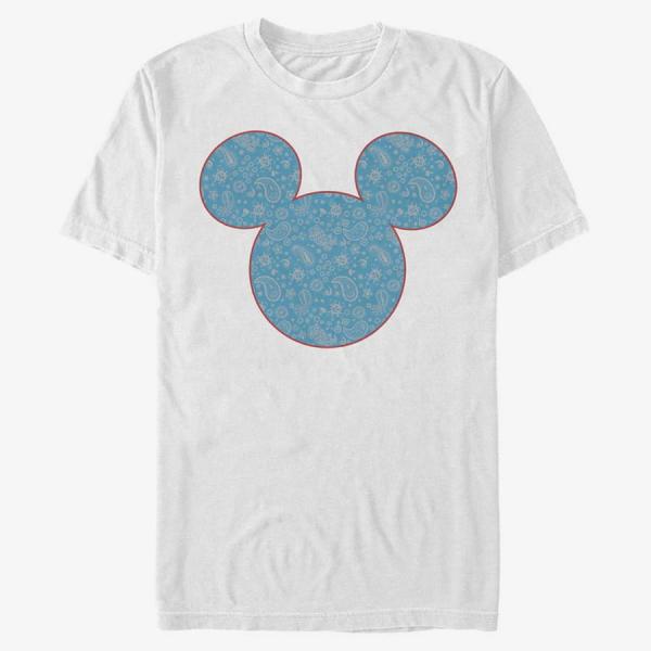 Queens Disney Classics Mickey Classic - Mickey Americana Paisley Unisex T-Shirt White