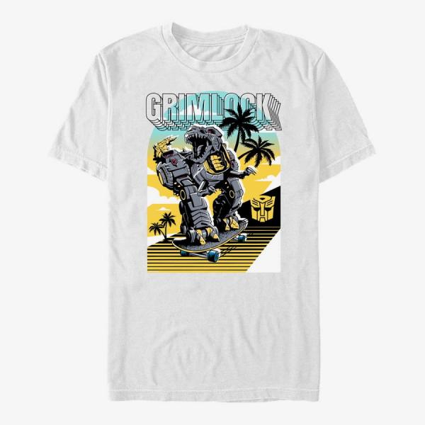 Tričko Merch Hasbro Vault Transformers - Grimlock Skater Unisex T-Shirt White L