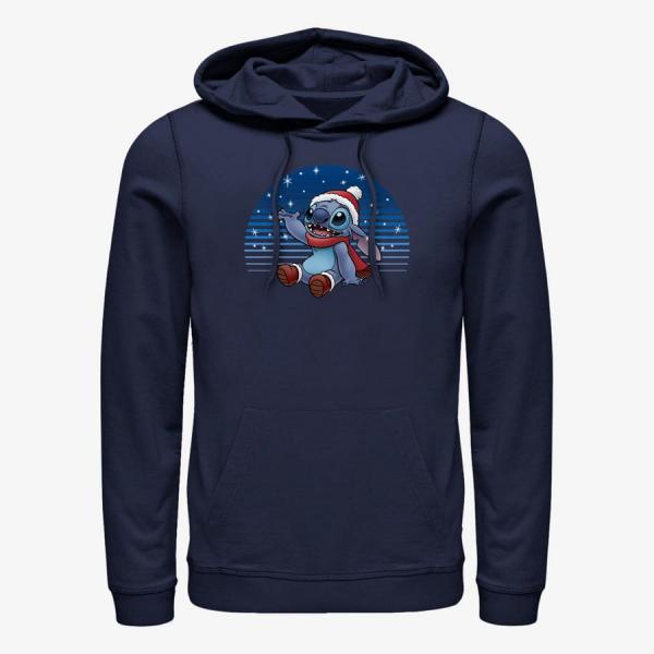 Queens Disney Classics Lilo & Stitch - Snowing Stitch Unisex Hoodie Navy Blue