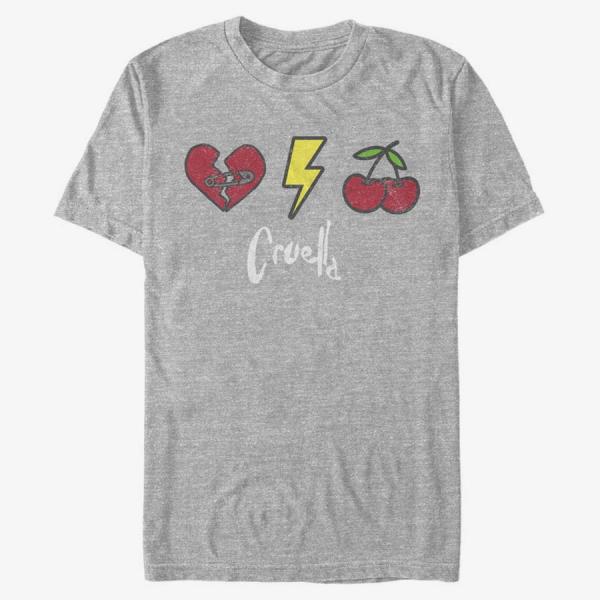 Queens Disney Classics DNCA - Cruella Patches Unisex T-Shirt Heather Grey
