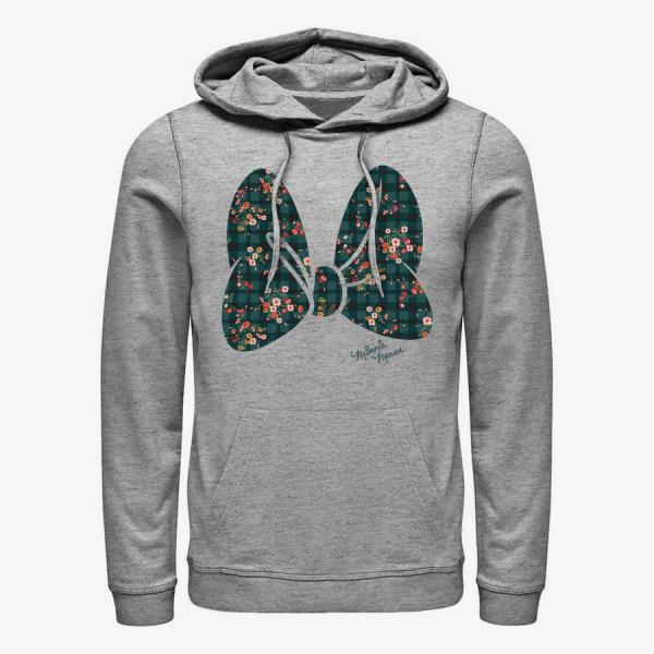 Mikina Merch Disney Classics Mickey & Friends - Plaid Floral Bow Unisex Hoodie Heather Grey M