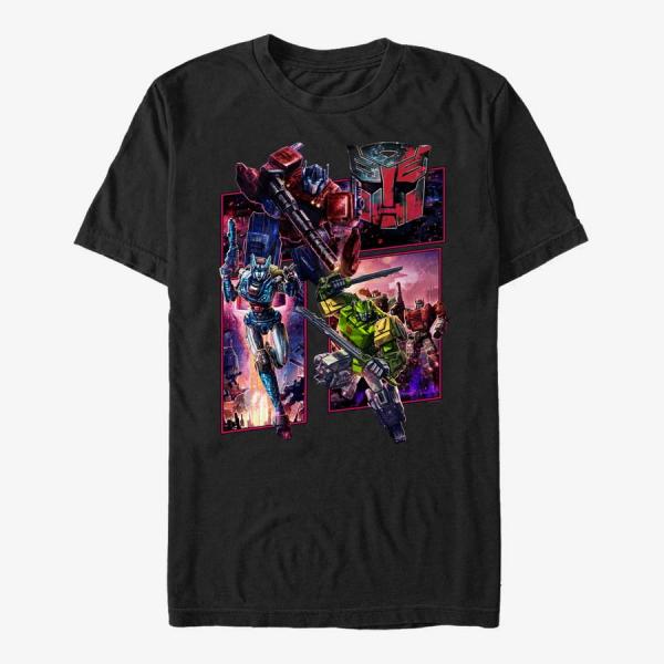Tričko Merch Hasbro Transformers - AUTOBOT BOXUP Unisex T-Shirt Black XXL