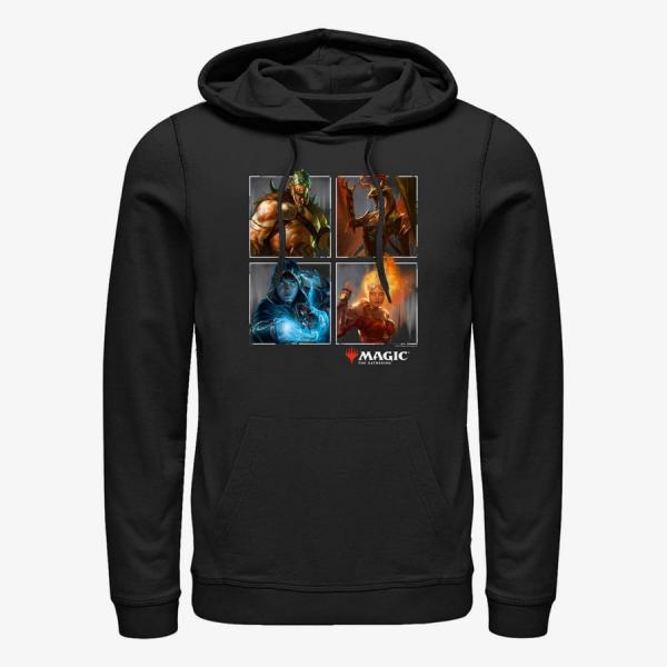 Mikina Merch Magic: The Gathering - Character Four Up Unisex Hoodie Black XXL
