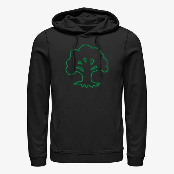 Mikina Merch Magic: The Gathering - Green Mana Emblem Unisex Hoodie Black XL
