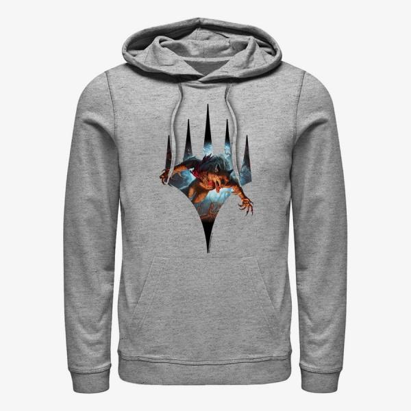 Mikina Merch Magic: The Gathering - Monster Shield Unisex Hoodie Heather Grey L