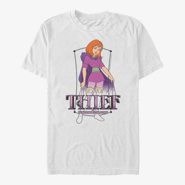 Tričko Merch Dungeons & Dragons - Thief Purple Unisex T-Shirt White M