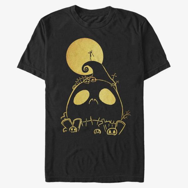 Queens Disney Classics Nightmare Before Christmas - cemetery Unisex T-Shirt Black