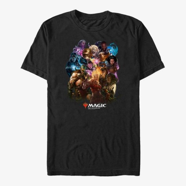 Tričko Merch Magic: The Gathering - Character Group Unisex T-Shirt Black S