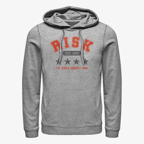 Mikina Merch Hasbro Risk - Collegiate Risk Unisex Hoodie Heather Grey XL