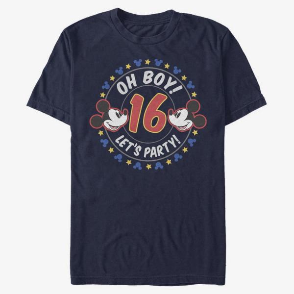 Queens Disney Classics Mickey Classic - Oh Boy Mickey 16 Unisex T-Shirt Navy Blue