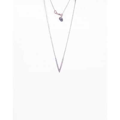 Timi Big V Necklace silver finishing