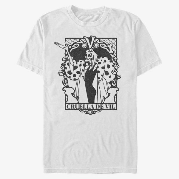 Tričko Merch Disney Classics 101 Dalmatians - Cruella Tarot Unisex T-Shirt White XL