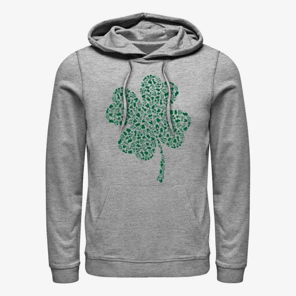 Queens Disney Classics Mickey Classic - Shamrock Fill Unisex Hoodie Heather Grey