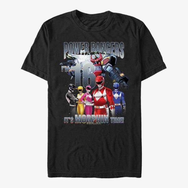Tričko Merch Hasbro Vault Power Rangers - I'm 16 It's Morphin Time Unisex T-Shirt Black S