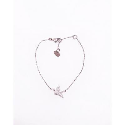 Timi Crane Origami Thin Bracelet silver finishing