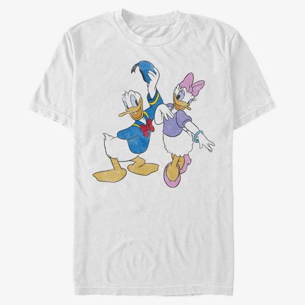 Tričko Merch Disney Classics Mickey Classic - Big Donald Daisy Unisex T-Shirt White XL