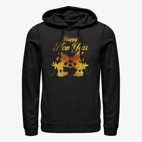 Queens Disney Classics Mickey Classic - Mickey and Minnie Kissing Unisex Hoodie Black