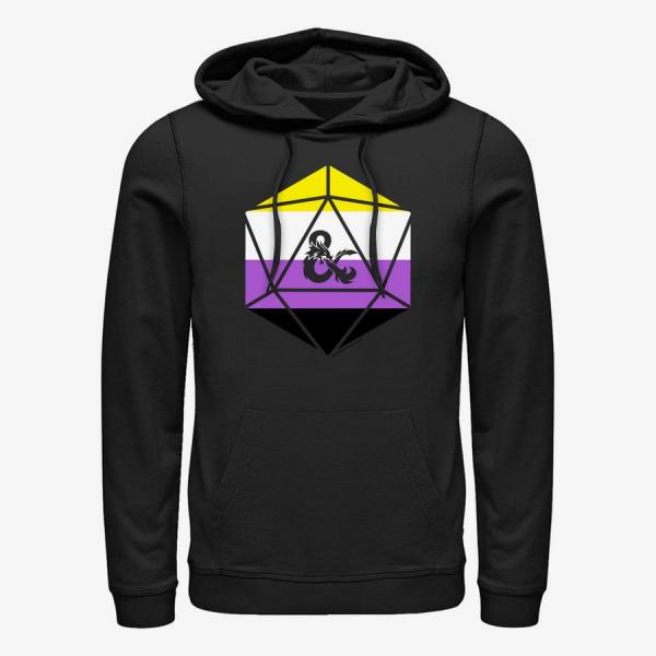 Queens Dungeons & Dragons - Non Binary Ampersand Unisex Hoodie Black