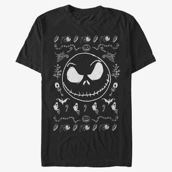 Tričko Merch Disney Classics Nightmare Before Christmas - Jack Spooky Sweater Unisex T-Shirt Black M