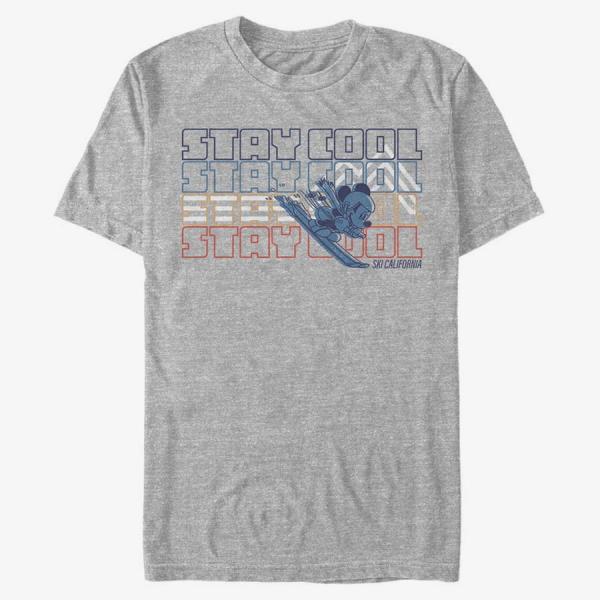 Tričko Merch Disney Classics Mickey Classic - Ski Mickey Unisex T-Shirt Heather Grey M