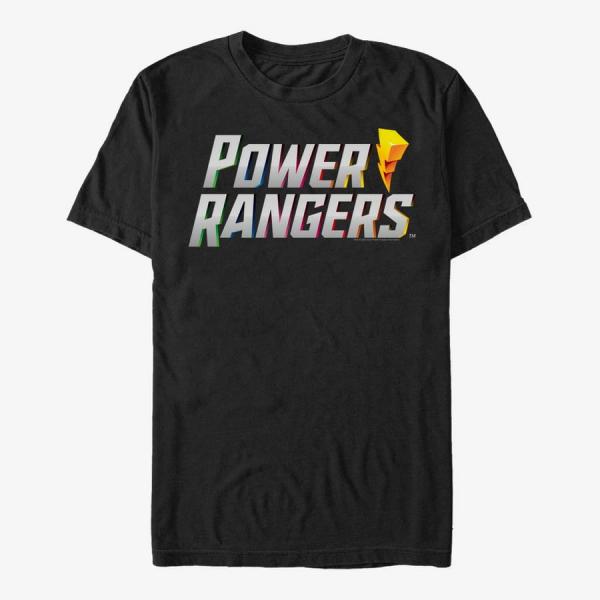 Queens Hasbro Vault Power Rangers - Power 3D Logo Unisex T-Shirt Black