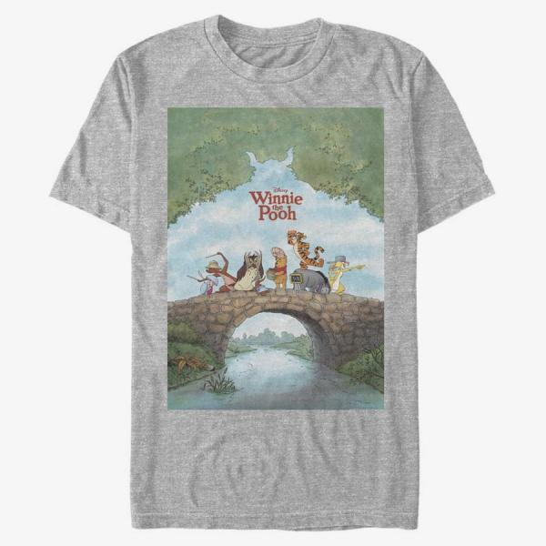 Tričko Merch Disney Classics Winnie The Pooh - Pooh Poster Unisex T-Shirt Heather Grey M