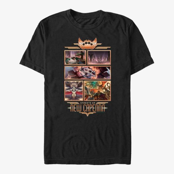 Tričko Merch Magic: The Gathering - NewCapenna Collage Unisex T-Shirt Black S