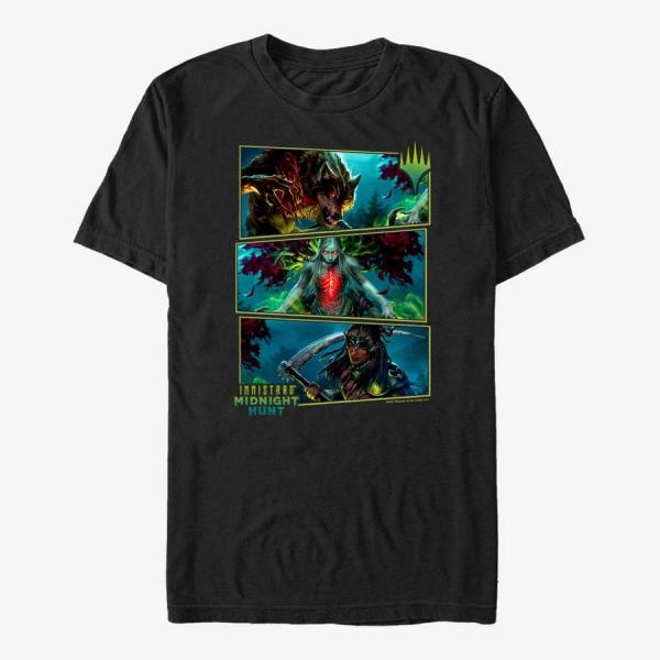 Tričko Merch Magic: The Gathering - Midnight Hunt Panel Unisex T-Shirt Black L