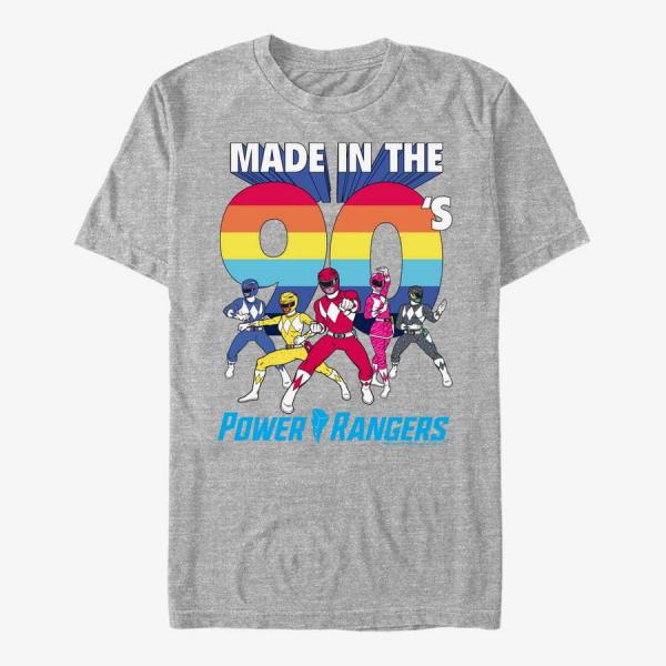 Tričko Merch Hasbro Vault Power Rangers - Nineties Unisex T-Shirt Heather Grey L