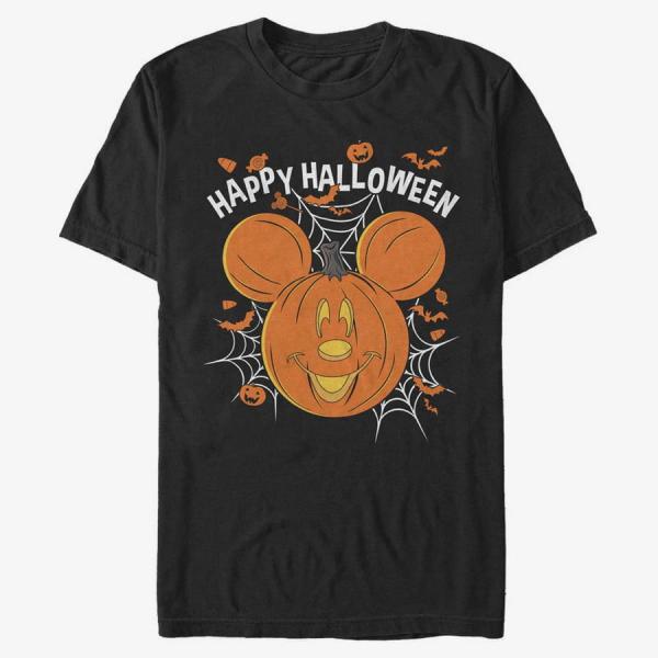 Tričko Merch Disney Classics Mickey Classic - MICKEY MOUSE JACK O LANTERN Unisex T-Shirt Black XXL