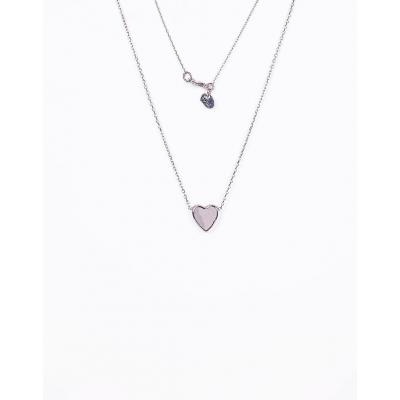 Timi Sliding Heart Necklace silver finishing