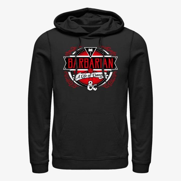 Mikina Merch Dungeons & Dragons - Barbarian Label Unisex Hoodie Black M