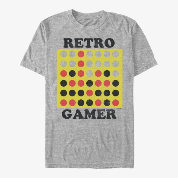 Tričko Merch Hasbro Vault Connect Four - Retro Gamer Unisex T-Shirt Heather Grey XXXL