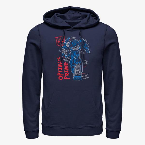 Mikina Merch Hasbro Vault Transformers - Prime Doodle Unisex Hoodie Navy Blue S