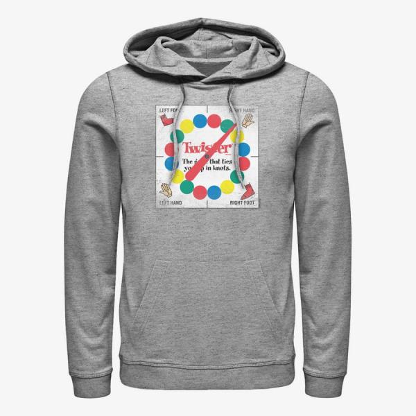 Mikina Merch Hasbro Vault Twister - TWISTER GAMEBOARD DISTRESSED Unisex Hoodie Heather Grey M
