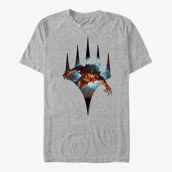 Tričko Merch Magic: The Gathering - Monster Shield Unisex T-Shirt Heather Grey XXXL