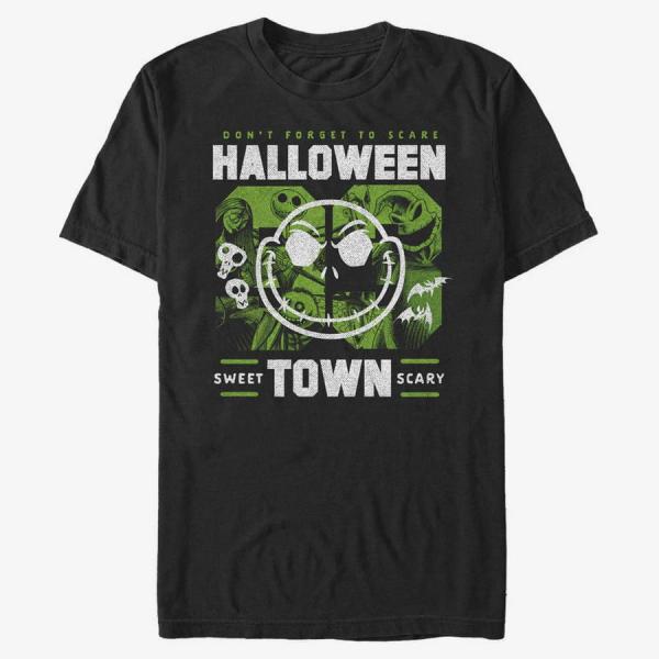 Tričko Merch Disney Classics Nightmare Before Christmas - Halloweentown College Unisex T-Shirt Black M