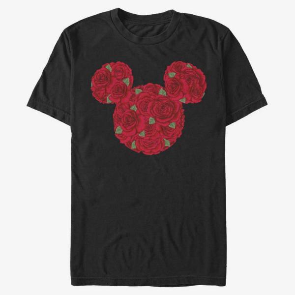Queens Disney Classics Mickey Classic - Mickey Mouse Roses Unisex T-Shirt Black
